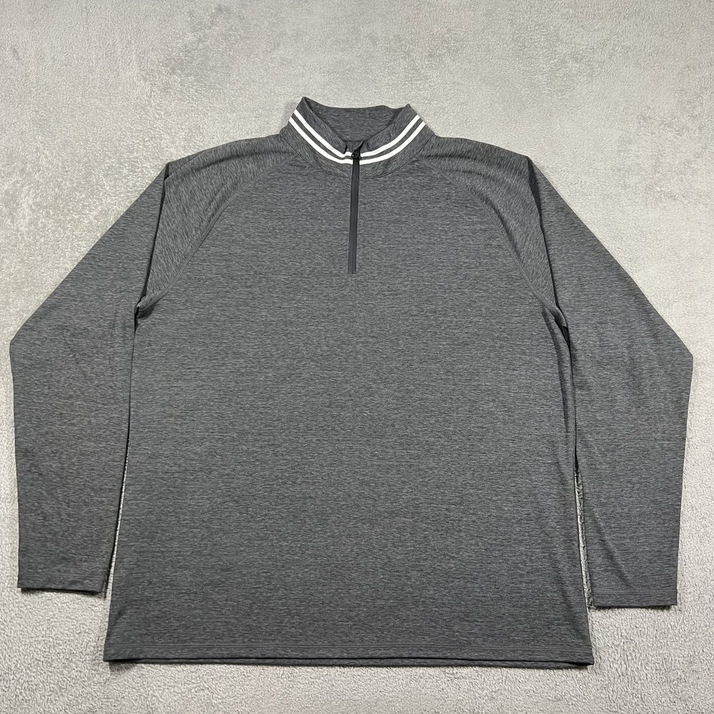 G/Fore Sweatshirt Mens 2XL Gray 1/4 Zip Pullover Golf Performance Stretch